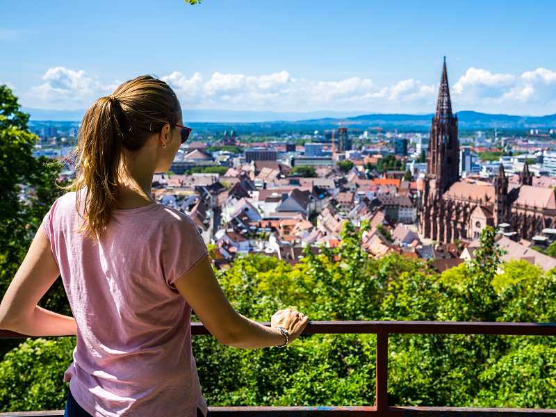 Blick auf das Münster in Freiburg