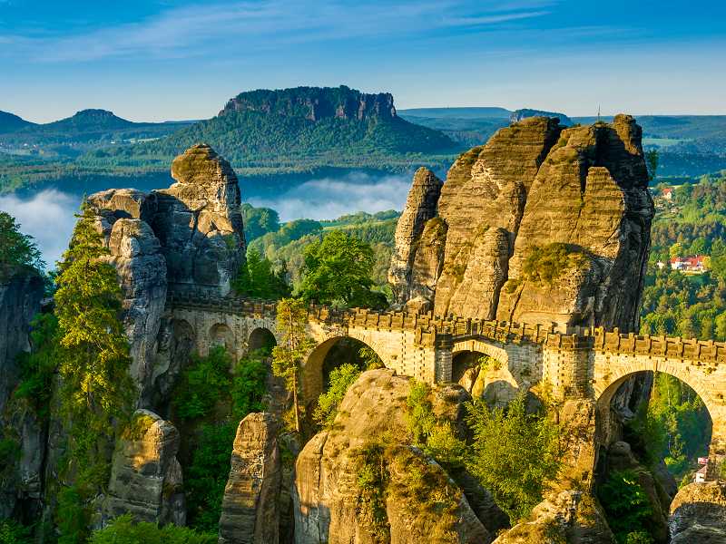 Blick auf die Basteibrücke