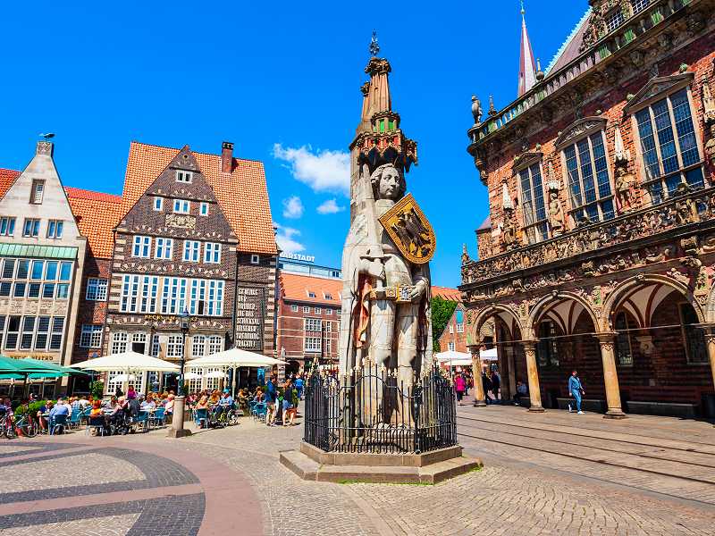 Bremer Roland Symbol F r Freiheit Vor Dem Rathaus Marktplatz