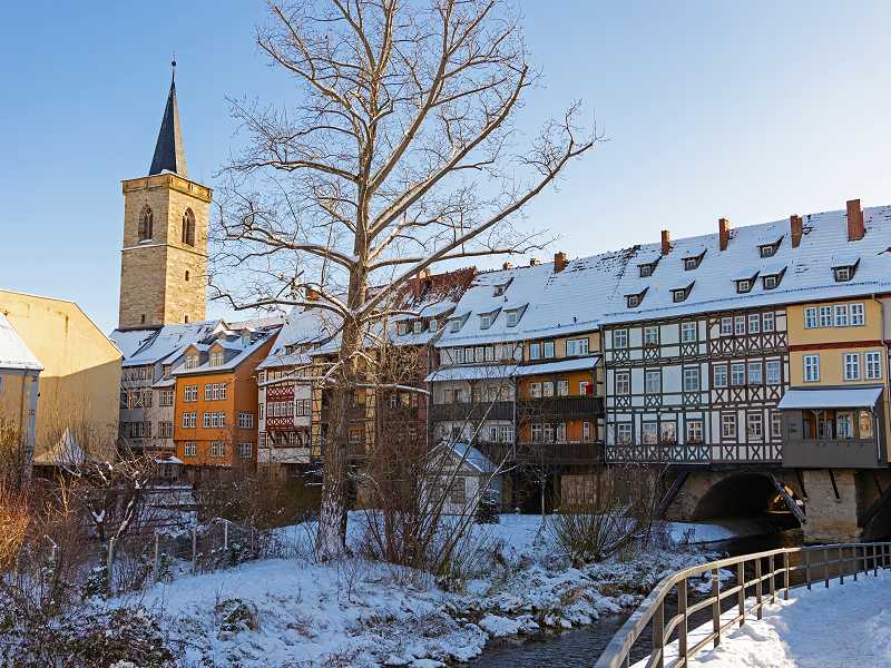 Krämerbrücke im Winter