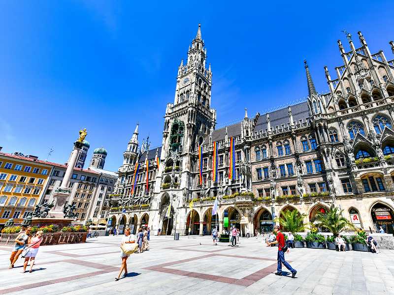 Marienplatz und Neues Rathaus München