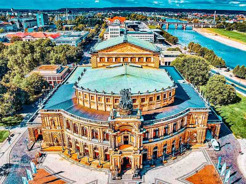 Panorama von der Semperoper
