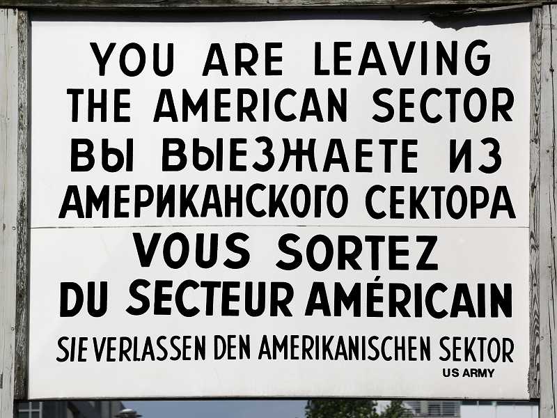 Sie verlassen den Amerikanischen Sektor