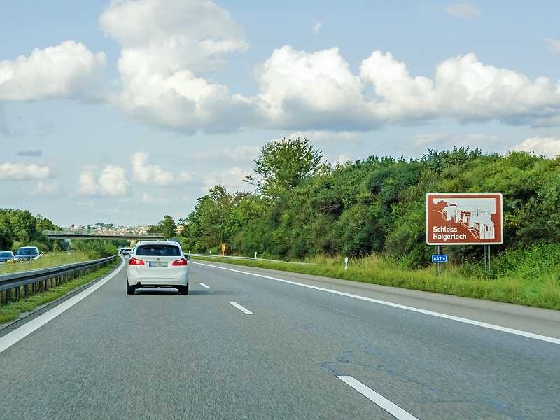 Wegweiser zum Schloss Haigerloch