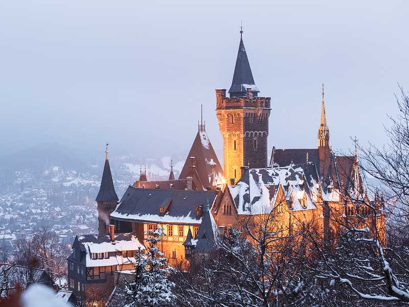 Wernigerode Schloss im Winter